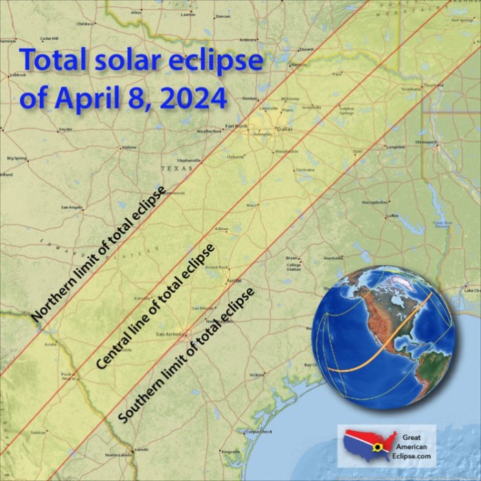 Total Eclipse April 2025 Path