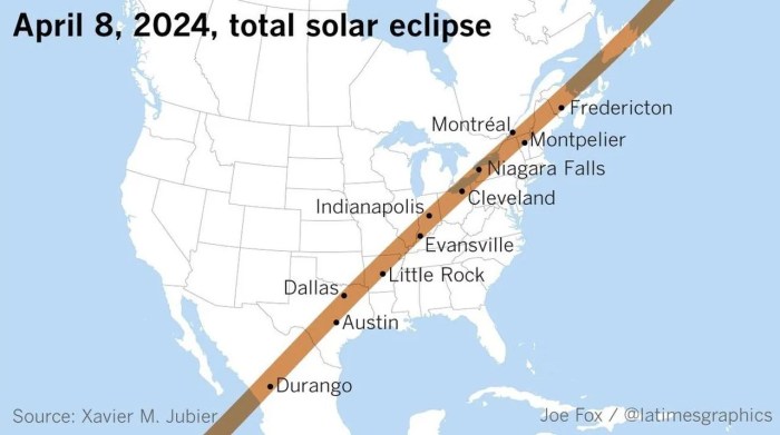 April 8 2025 Total Eclipse Map