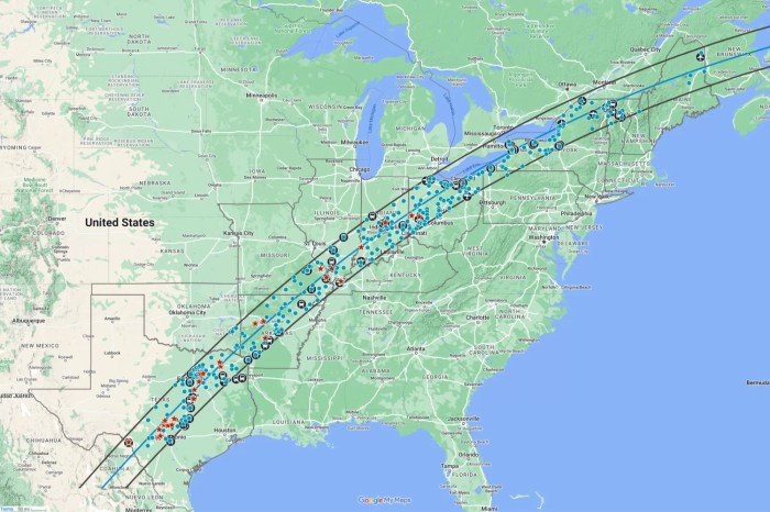 Path Of April 2025 Total Solar Eclipse