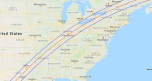 April Total Solar Eclipse Path 2025