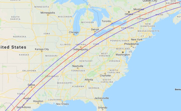 April Total Solar Eclipse Path 2025