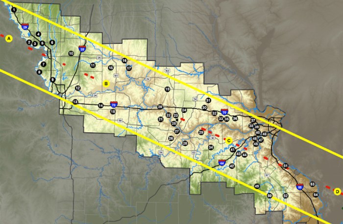 Missouri Total Eclipse Path 2025