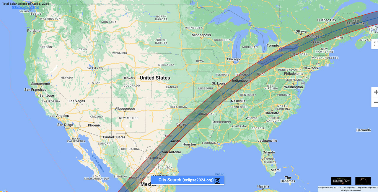 Total Eclipse 2025 Texas Map