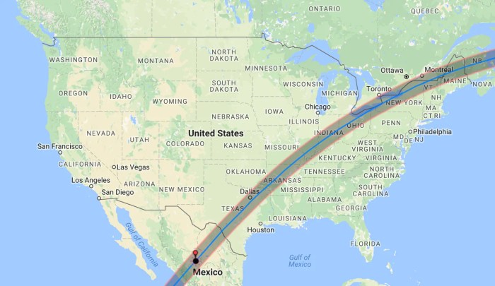 Trajectory Of Total Solar Eclipse 2025