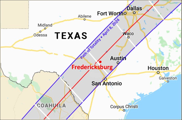 Fredericksburg Tx Total Eclipse 2025