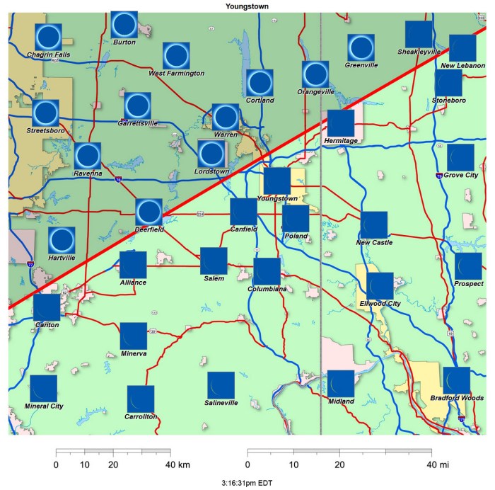 Total Eclipse 2025 Ohio Path