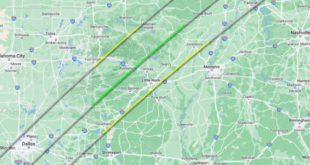 Missouri Total Eclipse 2025 Map