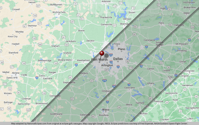 Total Solar Eclipse 2025 Fort Worth