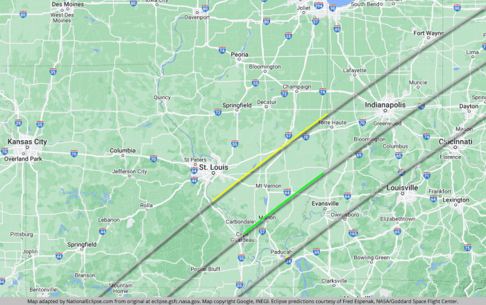 Eclipse 2024 map states united solar wall usa laminated road us mappingspecialists