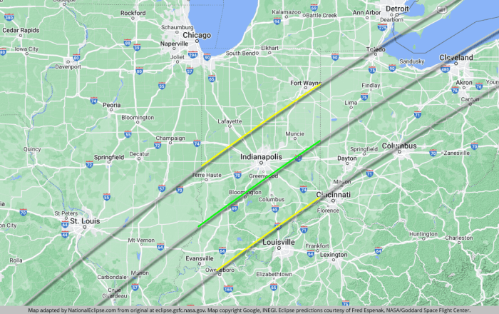 Total Eclipse 2025 Indianapolis Time