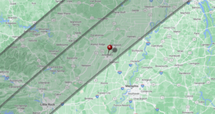 2025 Total Eclipse Path Arkansas