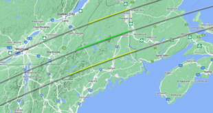 2025 Total Eclipse Path Maine