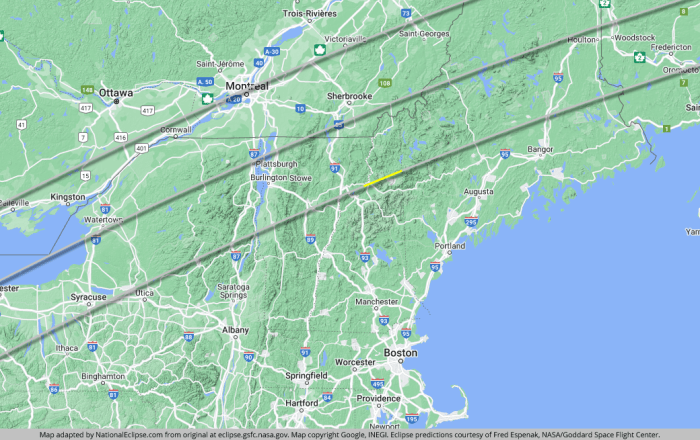 Total Eclipse Burlington Vt 2025