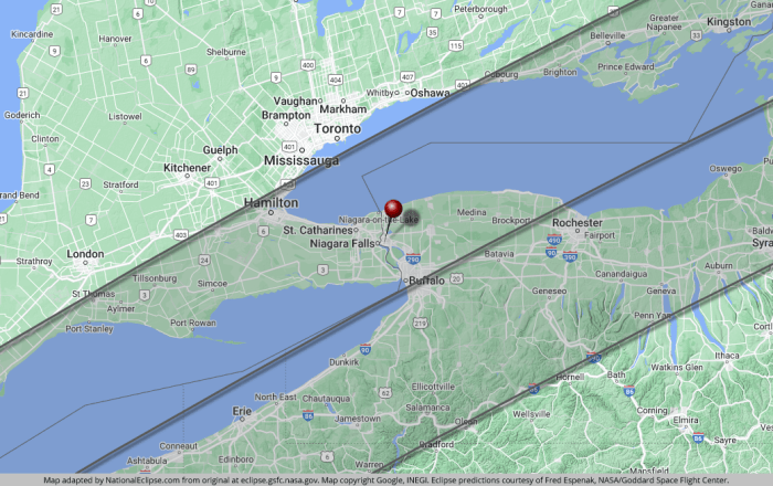 Total Solar Eclipse Niagara Falls 2025