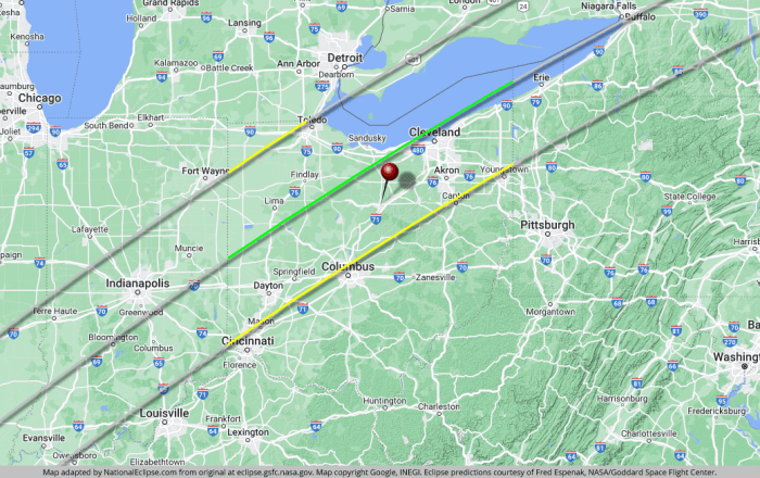 Total Eclipse 2025 Map