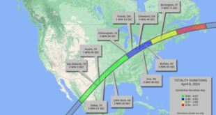 Total Eclipse Map April 2025