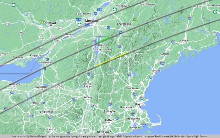 Vermont Total Solar Eclipse 2025