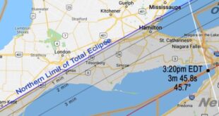 Total Eclipse 2025 Ontario Time