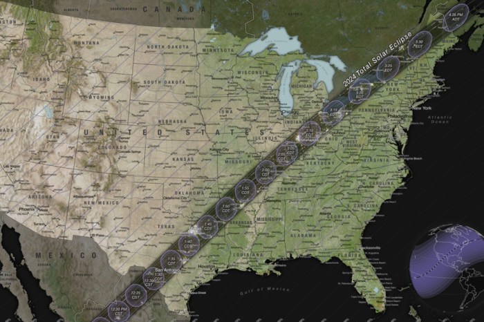 Total Solar Eclipse Path Map 2025