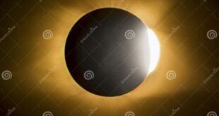 Eclipse total phenomenon glowing