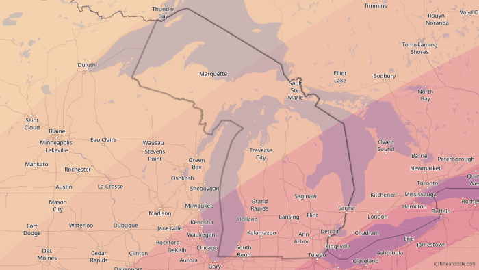 Total Eclipse 2025 Timeline Michigan