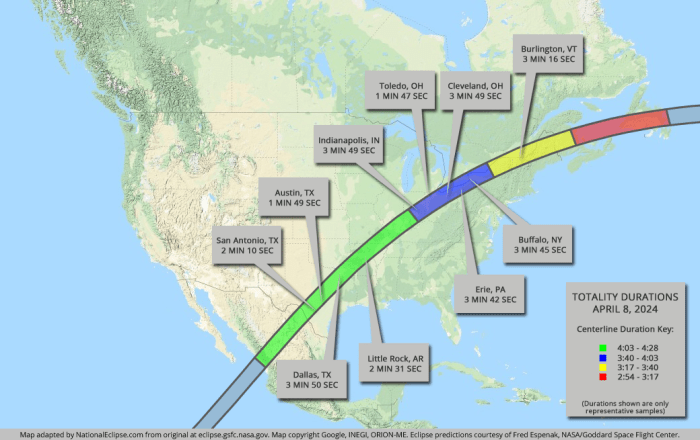 2025 Total Eclipse Path Usa